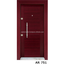 Cheap Price Luxury View Industrial Mahogany Veneer Coated Exterior Stell Door